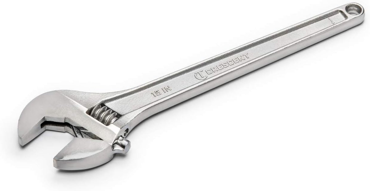 Crescent AC215BK Adjustable Tapered Handle Wrench Chrome Finish 15 inches