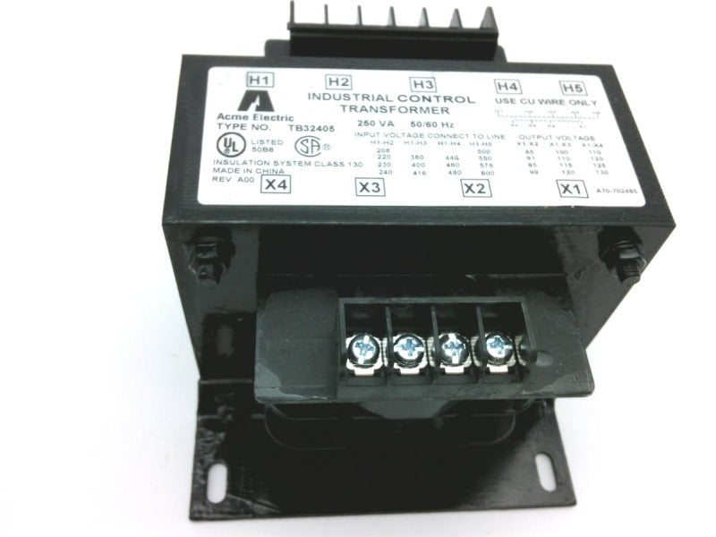 ACME Acme TB32405 TB Series open core and coil industrial control transformer 250 VA (0.25 kVA) TB250B007C