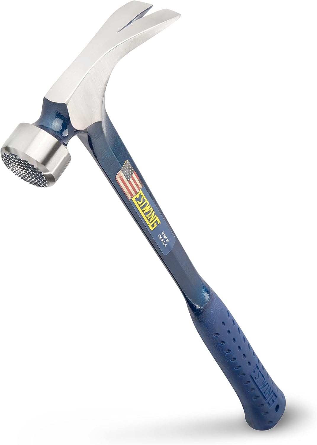 Estwing E3-25SM Big Blue Framing Hammer 25 oz Straight Rip Claw Silver