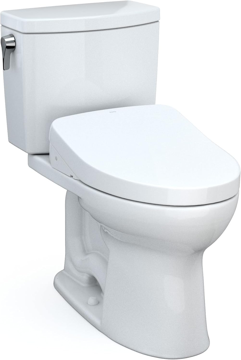 TOTO MW4543056CUFG01 WASHLET+ Drake II 1G Two-Piece Elongated Toilet 1.0 GPF Bidet Seat Cotton White