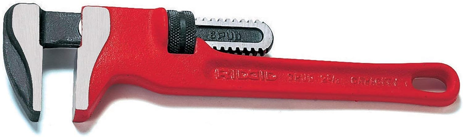 Ridgid 31400 Adjustable 12 Spud Wrench Plumbing Pipe Tool with Smooth, Narrow Jaws, 3/8 to 2-5/8 Pipe Capacity