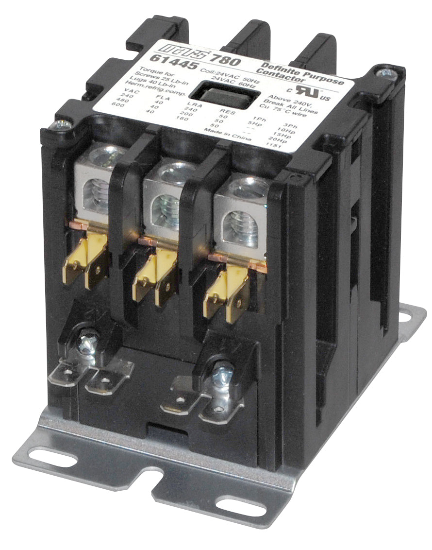 MARS 61445 3Pole 24V 40A Contactor W/Lug