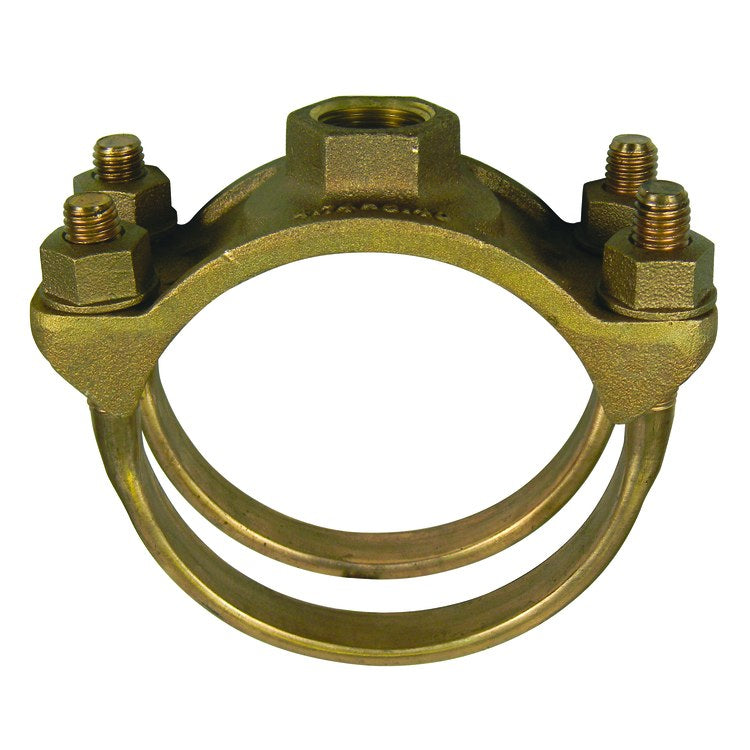 AY McDonald 3825-4X2CC Service Saddle 4 x 2 Inch CC 4.74-5.40 Inch OD Bronze 4148-004