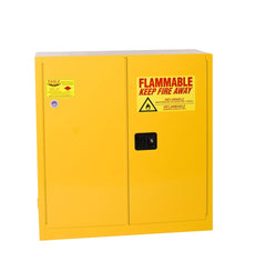 Eagle 1932X Flammable Liquid Storage Cabinet, Manual-Closing, 30 Gallon, Yellow