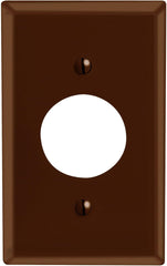 Leviton 85004 1-Gang Single 1.406 Inch Hole Device Receptacle Wallplate Standard Size Thermoset Device Mount Brown