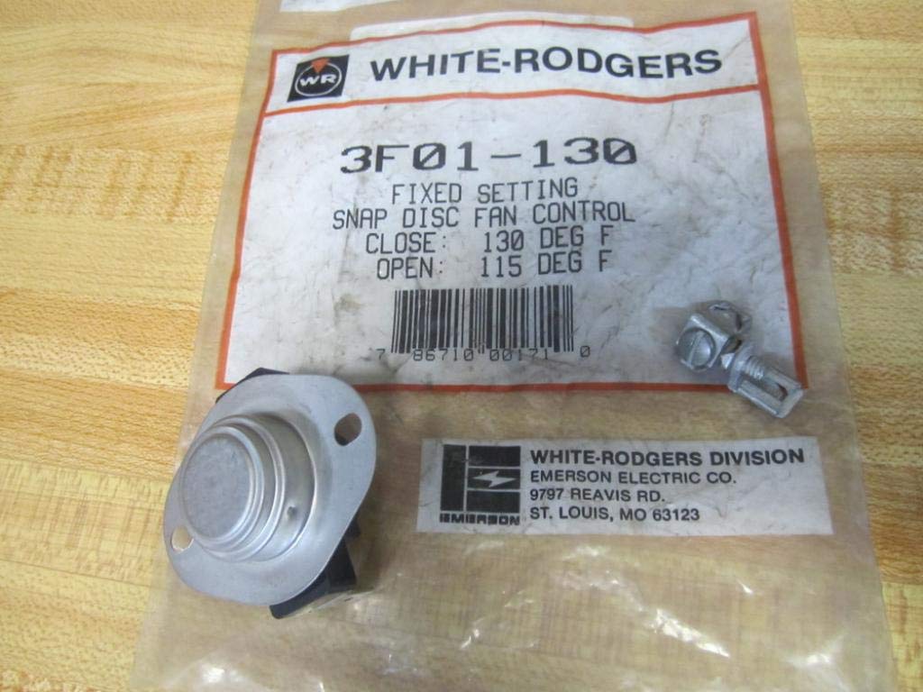 White-Rodgers 3F01-130 Snap Disc Fan Control 130F Cut-In / 115F Cut-Out