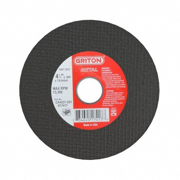 VALUE COLLECTION Value Collection CA6045U41 Cut-off Wheel 6 in Aluminum Oxide