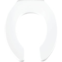 Bemis 955CT 000 Commercial Heavy Duty Open Front Toilet Seat White Round