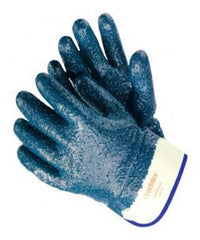 MCR Safety 9761R-L Predator Rough Finish Nitrile Coated Glove Large Blue Pack of 12