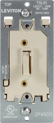 LEVITON Leviton R01-TSL01-00I Toggle Slide Dimmer 150W Sp 3-way