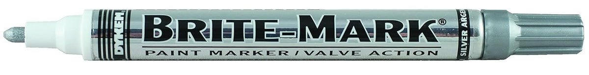 Dykem 84050 Brite-Mark Medium Tip Paint Marker Silver