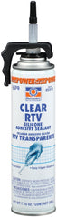 Permatex 85913 Clear RTV Silicone Adhesive Sealant 7.25 oz PowerBead Can