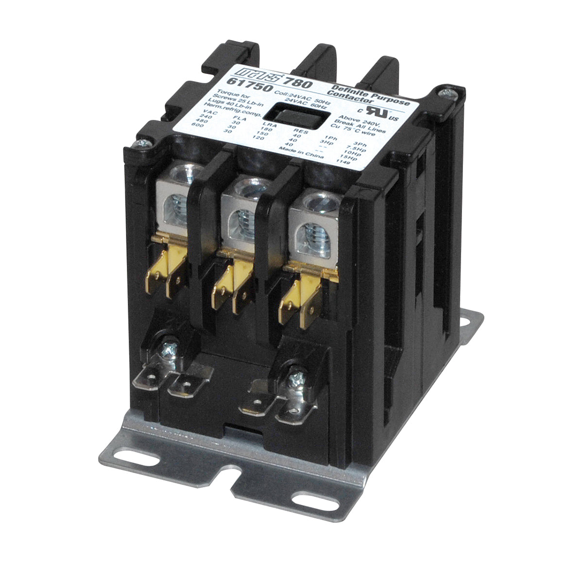 MARS 61752 3Pole 240V 30A Contactor W/Lug