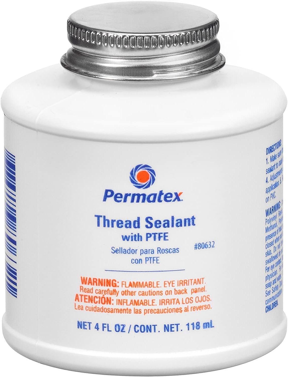 Permatex 80632 Thread Sealant with PTFE 4 oz White