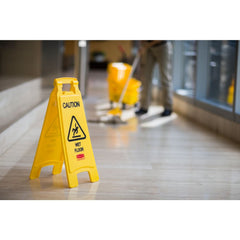 Rubbermaid FG611277YEL Caution Wet Floor Sign Plastic 11 x 1.5 x 26