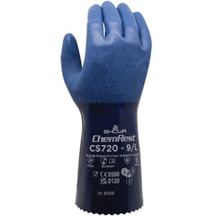 Showa CS720XL-10 Double Dipped Food Safe Nitrile Chemical Resistant Safety Gloves with Rough Finish 14 Length X-Large Pack of 12 Pair