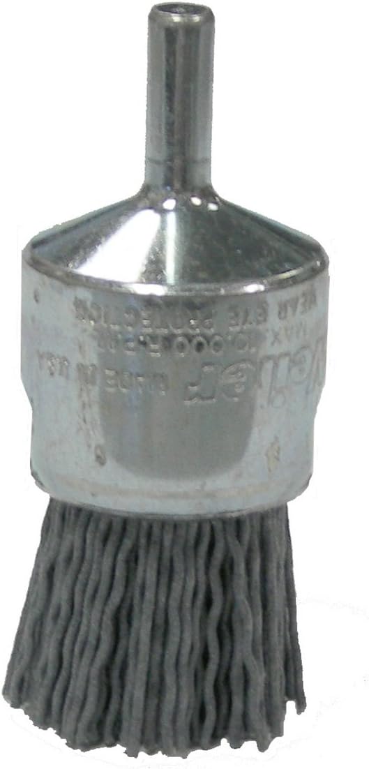 Weiler 10157 Silicon Carbide Cup Brush Shank Attachment 1 in Diameter 0.04 in Bristle Diameter