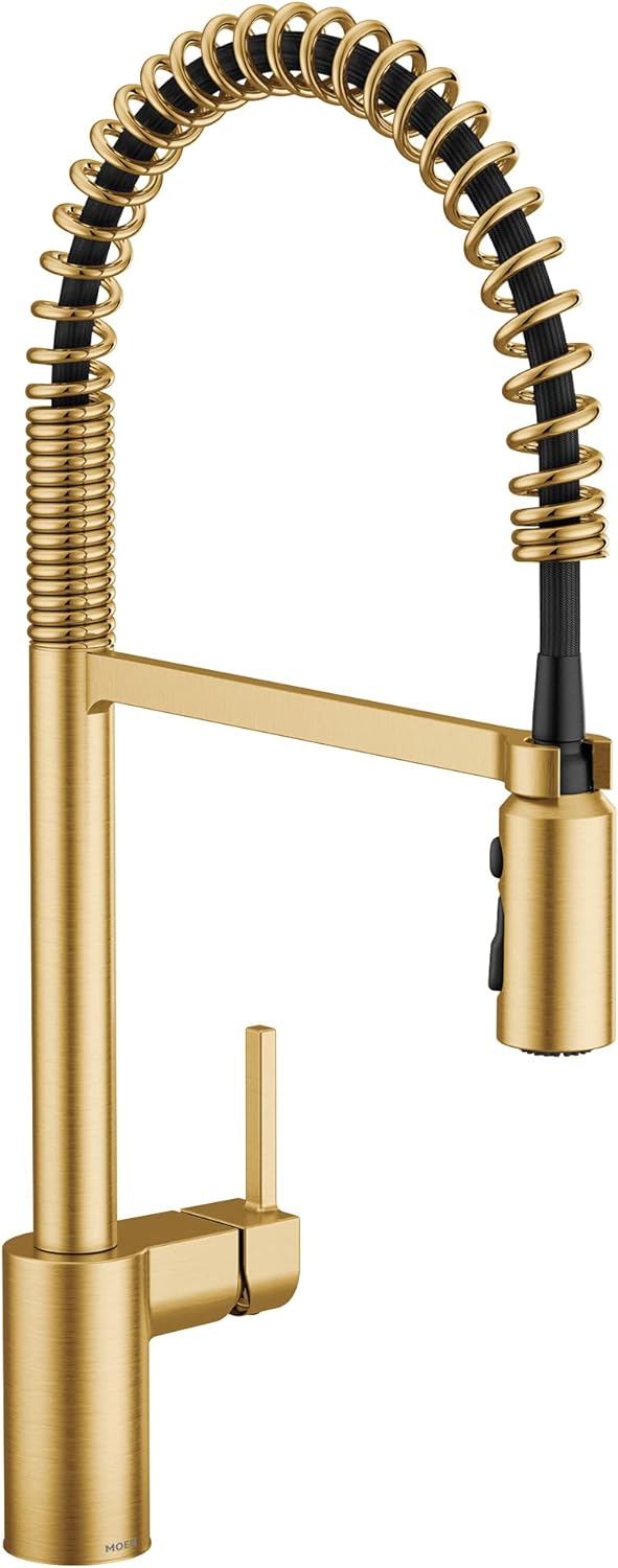 Moen 5923BG Align Brushed Gold One Handle Pulldown Kitchen Faucet