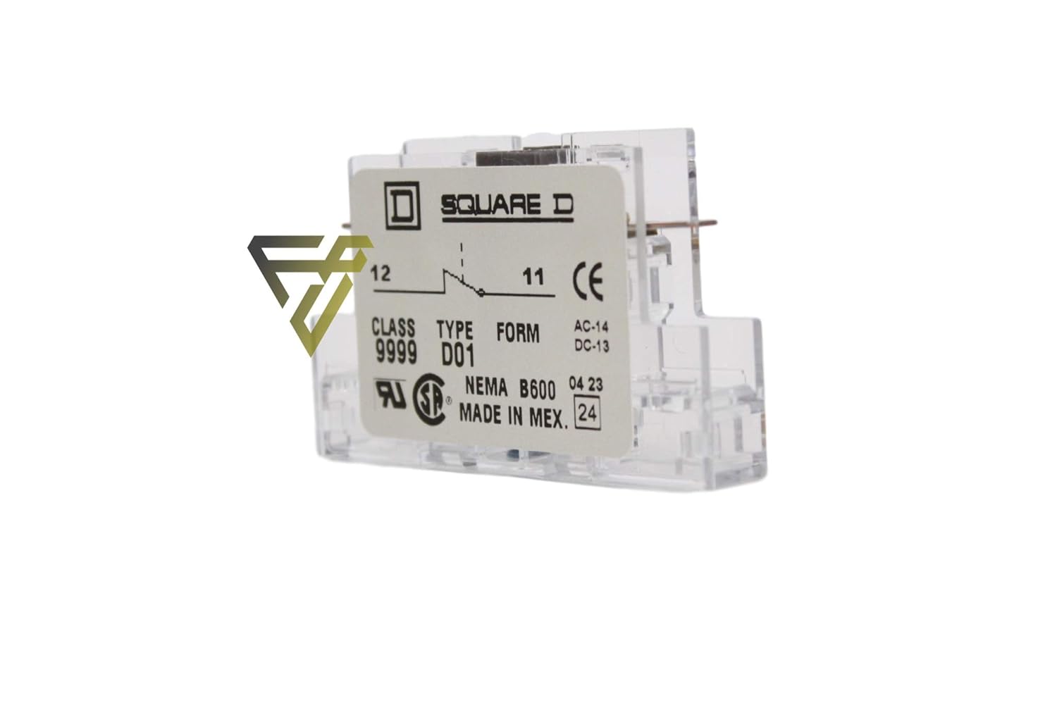 Square D 9999D01 Auxiliary Contact 600 VAC 5 Amp 1NC