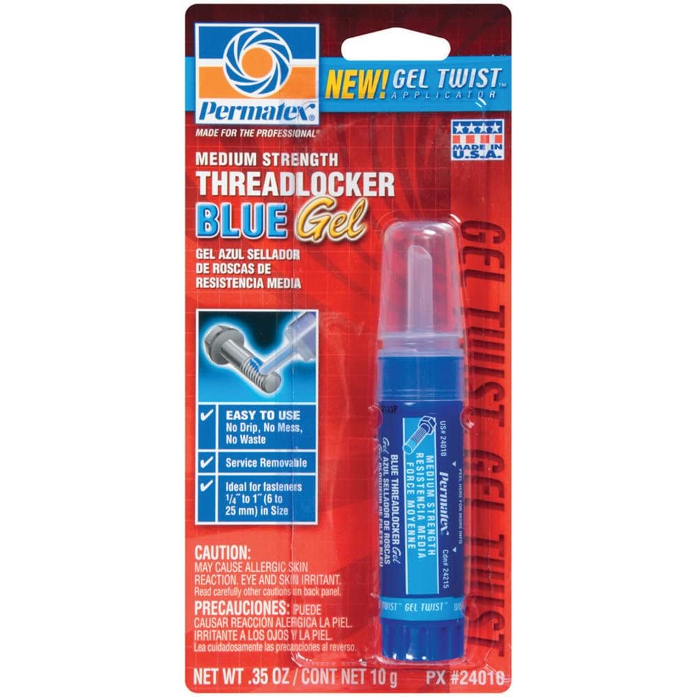 Permatex 24010 Medium Strength Blue Threadlocker 10 mL Gel