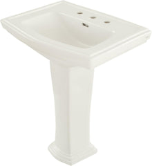 Toto LPT780.8#01 Clayton Lavatory and Pedestal with 8-Inch Centers, Cotton White