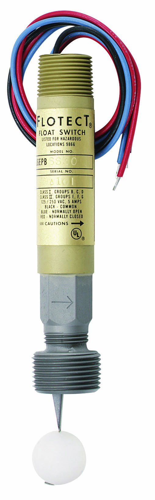 Dwyer L6EPB-B-S-3-C Liquid Level Switch Brass Housing 304 Stainless Steel Float