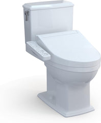 Toto MW4943074CEMFG01 Washlet Connelly Two-Piece Elongated Dual Flush Toilet and Bidet Seat 1.28 GPF Cotton White