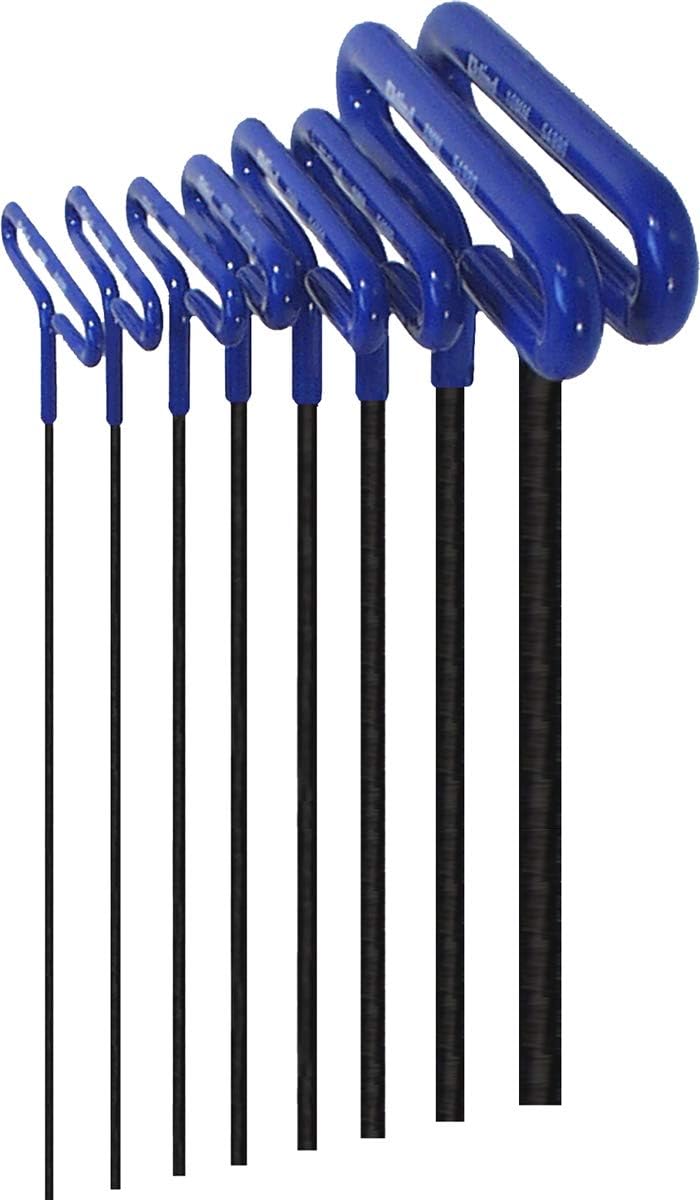 Eklind 55198 Cushion Grip Hex T-Key Allen Wrench 8pc Set Metric MM Sizes 2-10 9 Inch Shaft