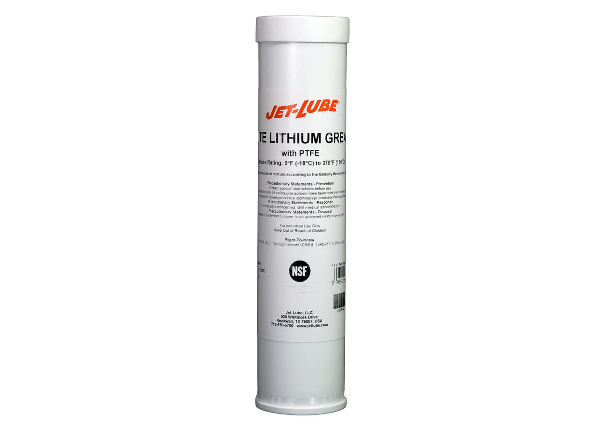 Jet-Lube 50350 White Lithium Grease with PTFE 14 oz Can Pack of 30