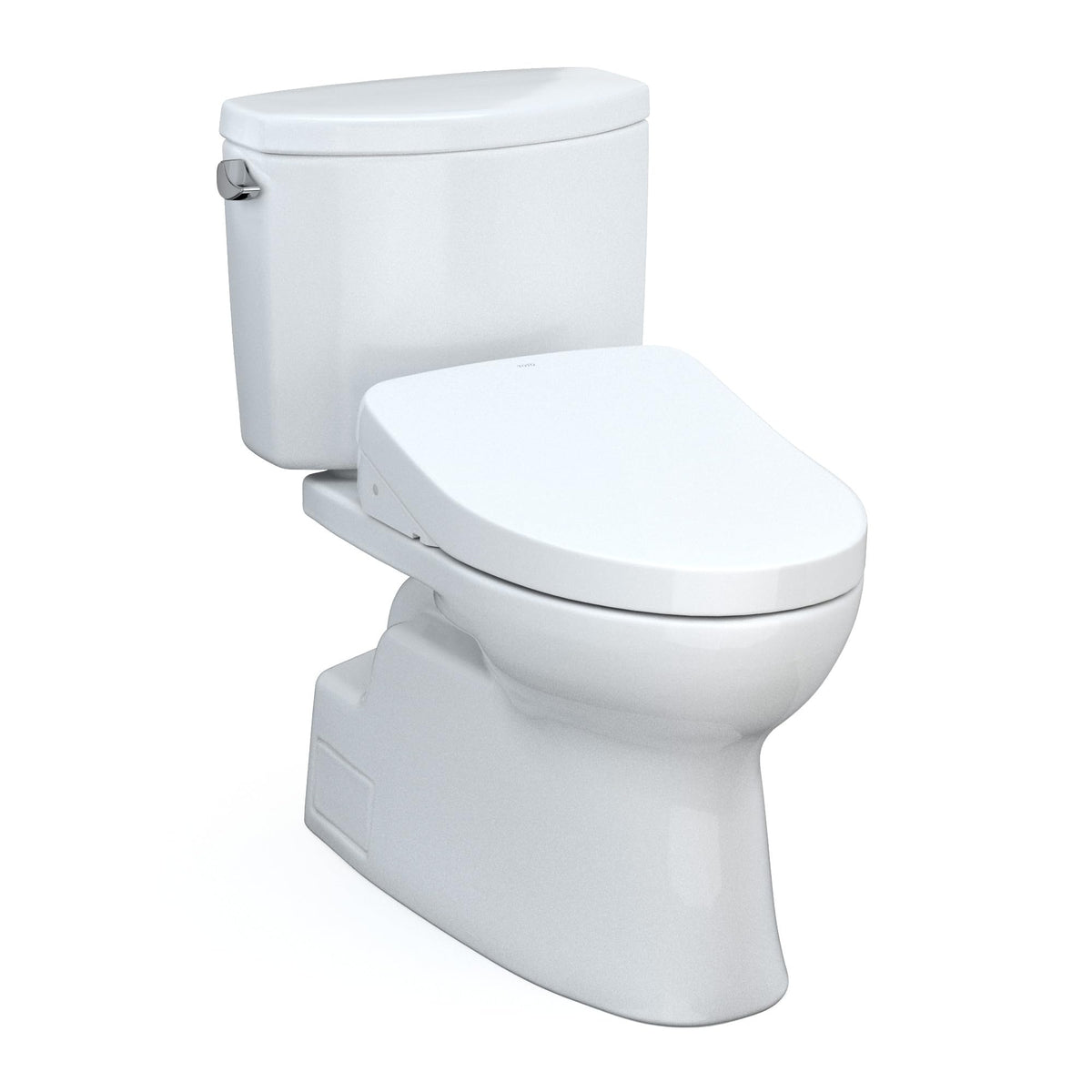 Toto MW4743046CEFGA#01 Washlet+ Vespin II Two-Piece Elongated 1.28 GPF Toilet with Auto Flush Washlet+ S500e Contemporary Bidet Seat Cotton White