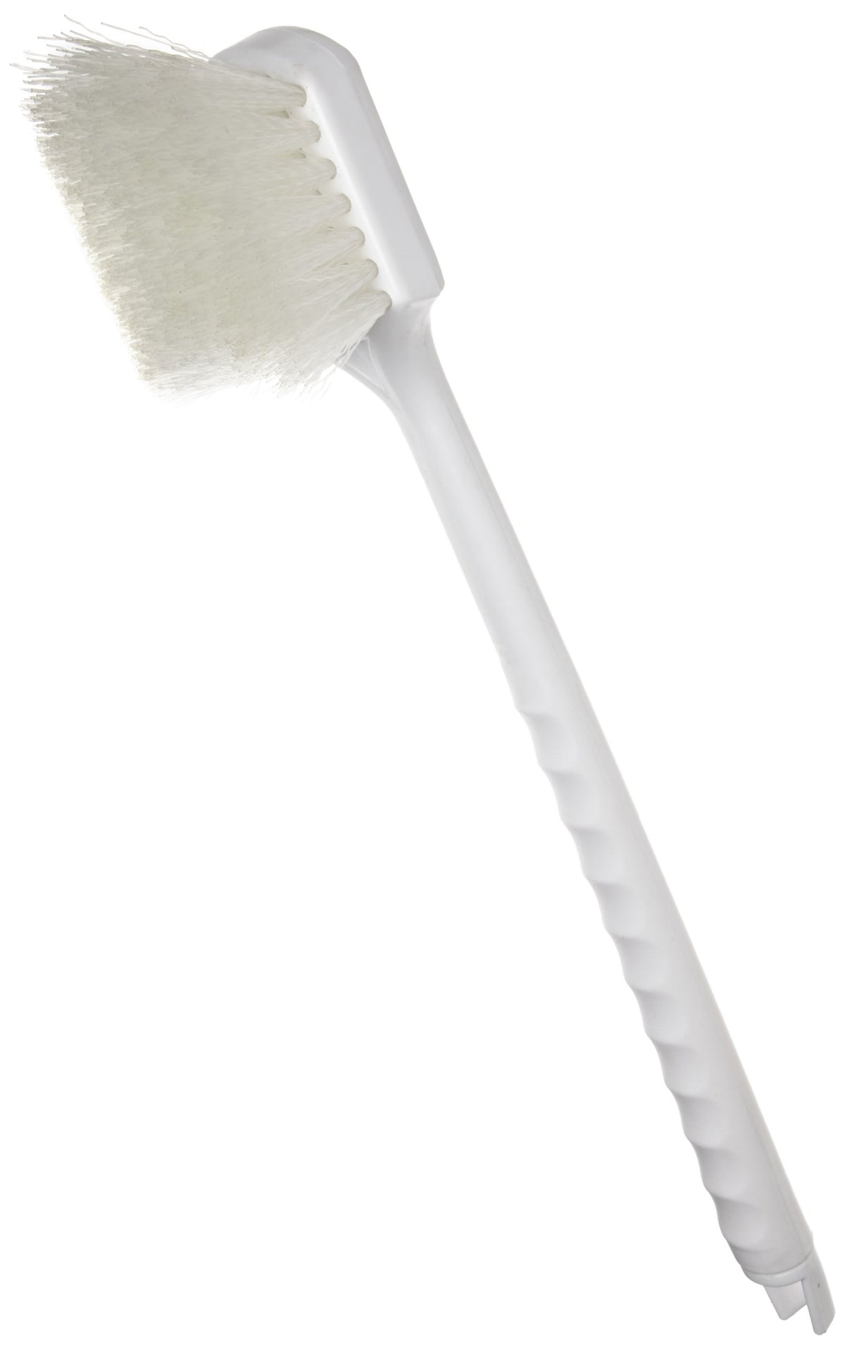 Weiler 44418 20 inch Utility Scrub Brush with White Nylon Fill - Plastic Block