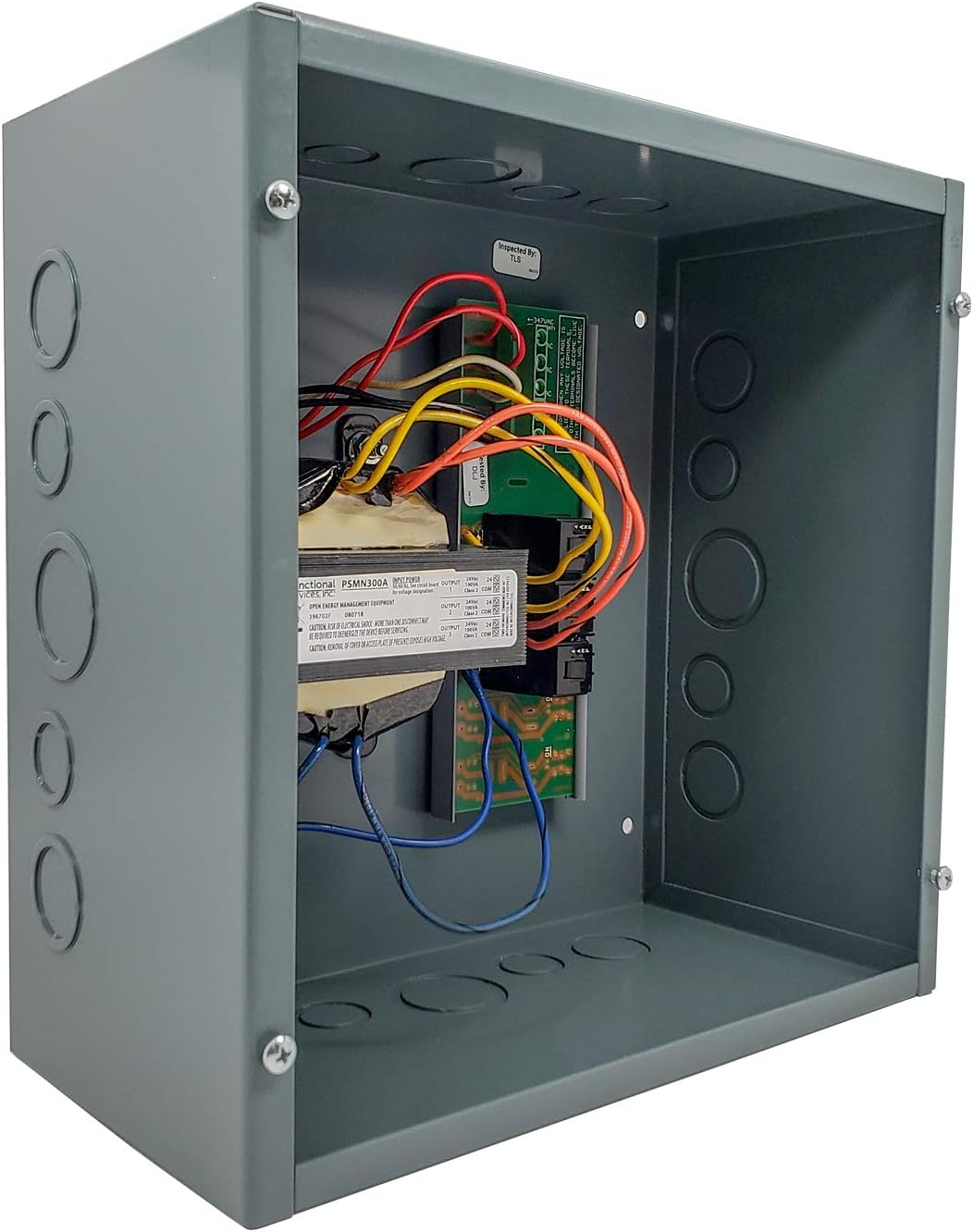 Functional Devices PSH300A 300VA Power Supply Three 100VA Class 2 Outputs 480/277/240/120 Vac to 24 Vac Metal Enclosure