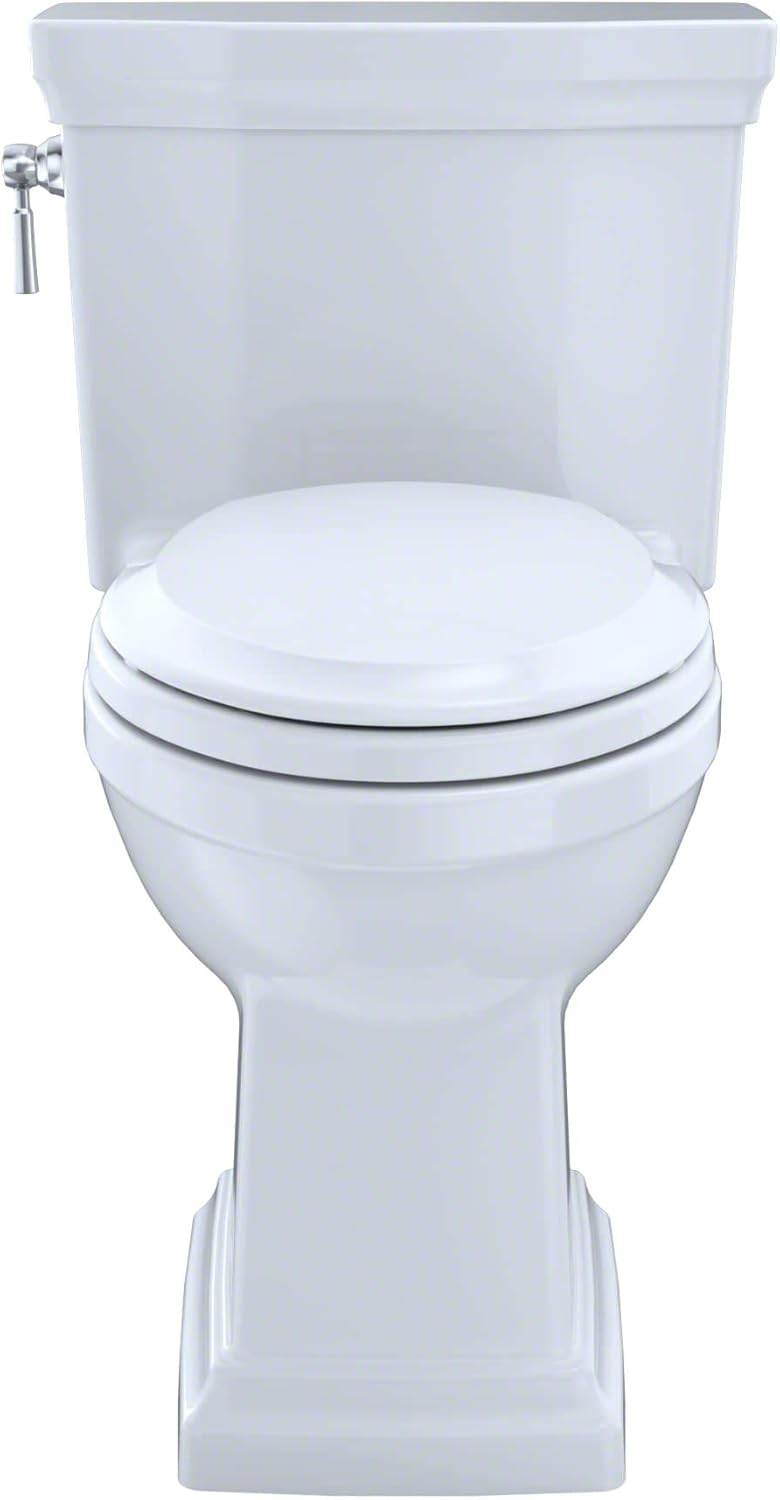 Toto MS814224CEFG#11 Promenade II One-Piece Elongated 1.28 GPF Universal Height Toilet with CEFIONTECT, Colonial White