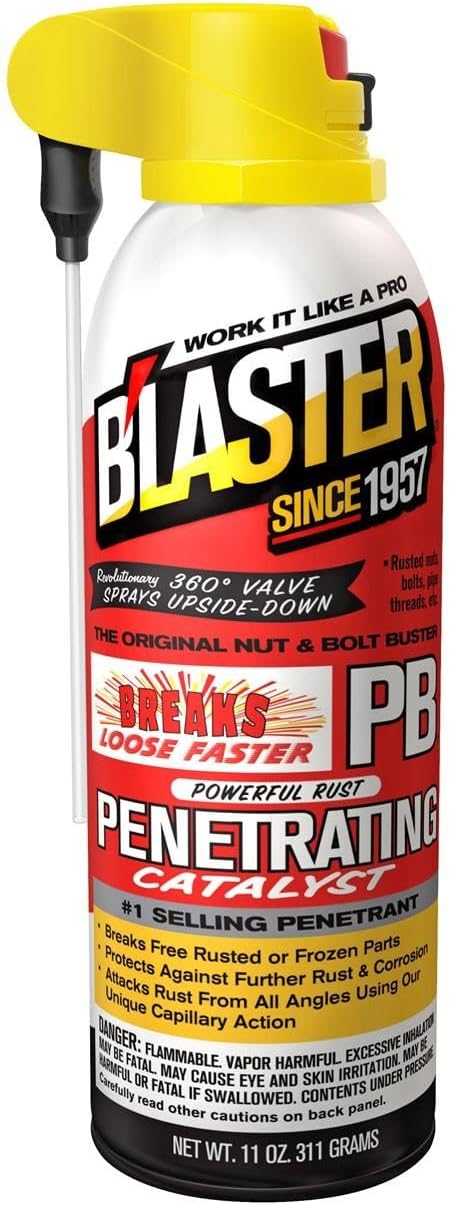 Blaster 16-PB-DS ProStraw Powerful Rust Penetrating Catalyst and Lubricant for Use on Automotive, Industrial, Marine and Plumbing Equipment, 11 oz, Pack of 12