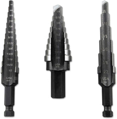 Irwin Tools 10502ZR Unibit Step Drill Set 3-PC HSS #1/#2/#3