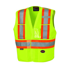 Pioneer V1021061U-2/3XL High Visibility Tricot Tear-Away Safety Vest Yellow/Green, 2/3XL