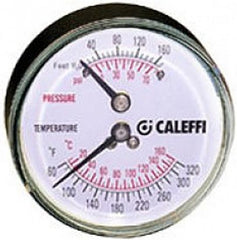 Caleffi NA503040 Boilers Temperature Gauge Dual Pressure Indicator 1/4 Inch NPT Connections