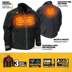 DEWALT DCHJ072D1-3X Heated Jacket 20V MAX Li-Ion 3X