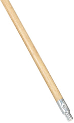 Rubbermaid FG636400LAC Lacquered-Wood Broom Handle With Threaded Metal Tip Natural for Floor Cleaning/Sweeping in Home/Office 60in