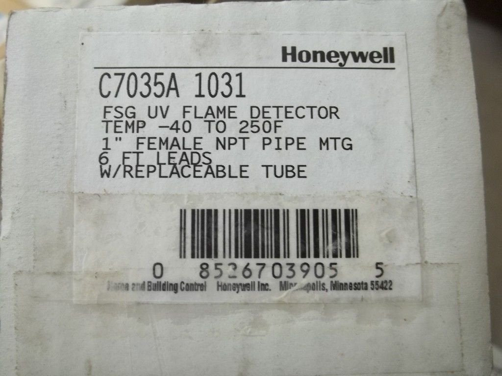 Honeywell C7035A1031 Minipeeper Ultraviolet Flame Detector NEMA