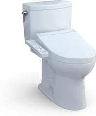 TOTO MW4543074CUFG#01 WASHLET+ Drake II 1G Elongated 1.0 GPF Toilet and C2 Bidet Seat Cotton White