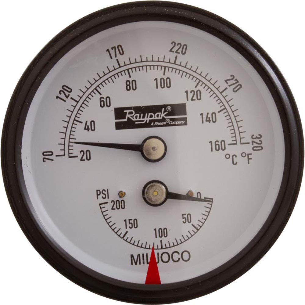 Raypak 007399F TandP Gauge 60/320f 0/230 1/2 Inch BTM