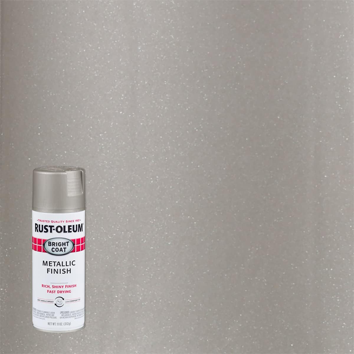 Rust-Oleum 7718830 Stops Rust Bright Coat Metallic Spray Paint, 11 Ounce, Chrome