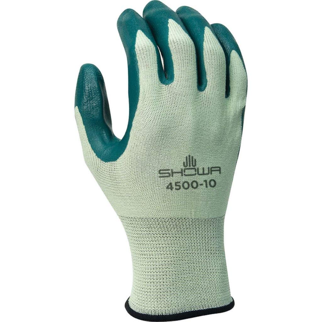 SHOWA 4500-08 Nitrile Coated General-Purpose Work Glove Medium Green Case of 36