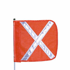 Checkers FS6X-QD-O Flagstaff FS6 Safety Flag with Reflective X (6 L X 11 W)