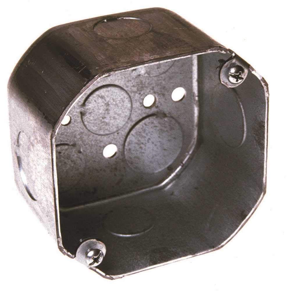 Raco 167 Electrical Octagon Box 21.5 cu. in. 4 in W x 2-1/8 in D