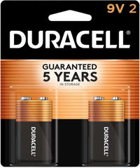 Duracell DURMN1604B2Z CopperTop 9V Alkaline Battery 2 Pack - Long Lasting Power