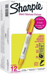 Sharpie 2107619 Oil-Based Paint Markers Medium Tip 12-Pack Yellow