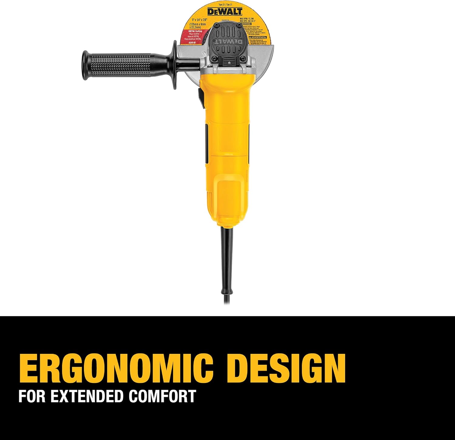 DEWALT DWE4011 Angle Grinder One-Touch Guard 4-1/2 Inches