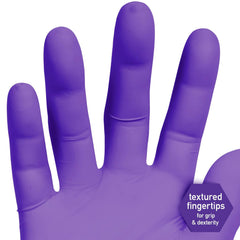 Kimtech 50601 Purple Nitrile-Xtra Exam Gloves, 5.9 Mil, Ambidextrous, 12, Small, Pack of 50